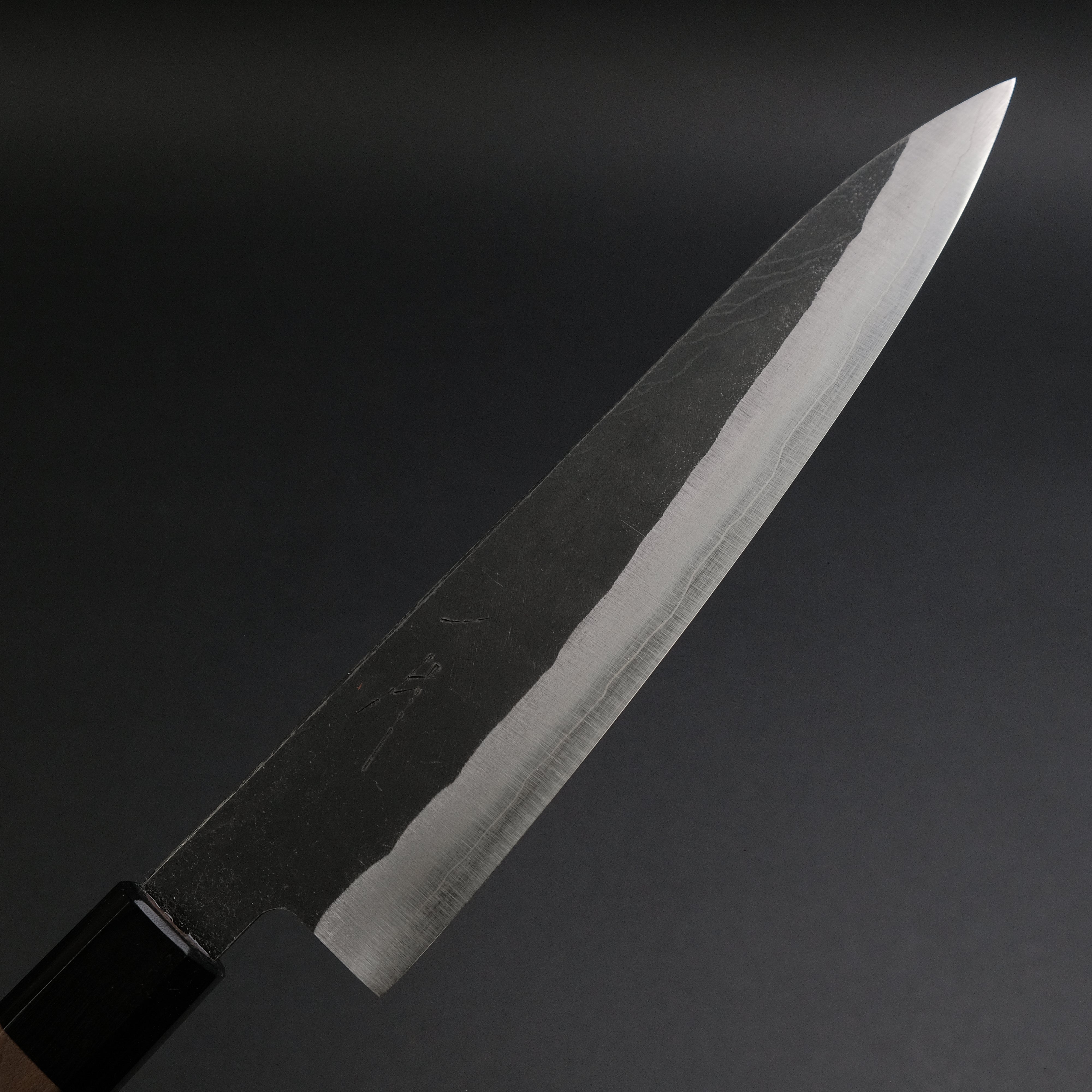 Hitohira Harima Blue Super Stainless Clad Gyuto 210mm Japanese Chef Knife with Walnut Handle - Professional Kitchen Tool for Slicing, Dicing, and Chopping Vegetables, Meat, and Fish