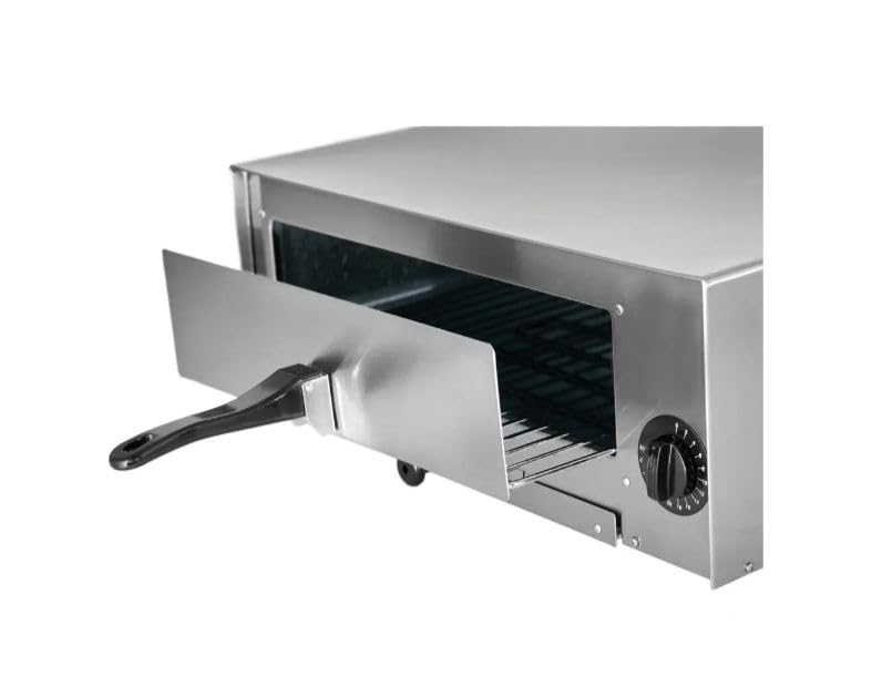 Commercial Countertop Pizza Oven - 1450W Stainless Steel Electric Pizza Maker with Timer for 12