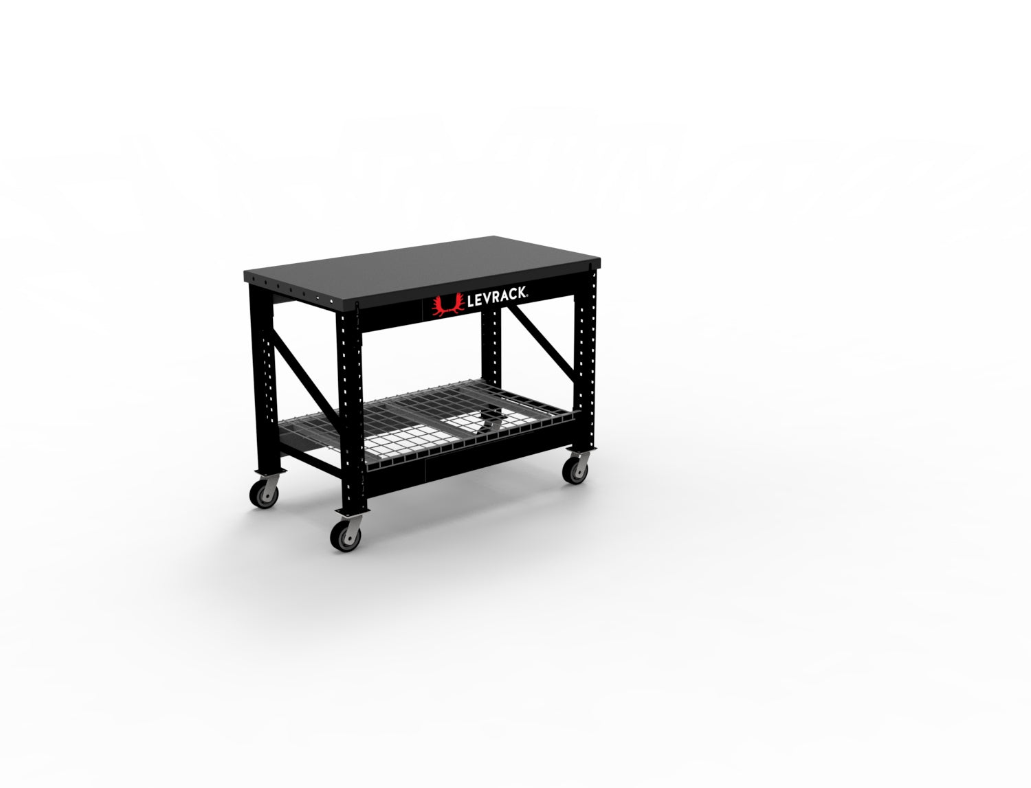 Levrack Mobile Workstation - Adjustable Rolling Workbench with Locking Wheels for Garage, Workshop & Office Organization | Perfect for DIY Projects, Home Repairs & Professional Workspaces