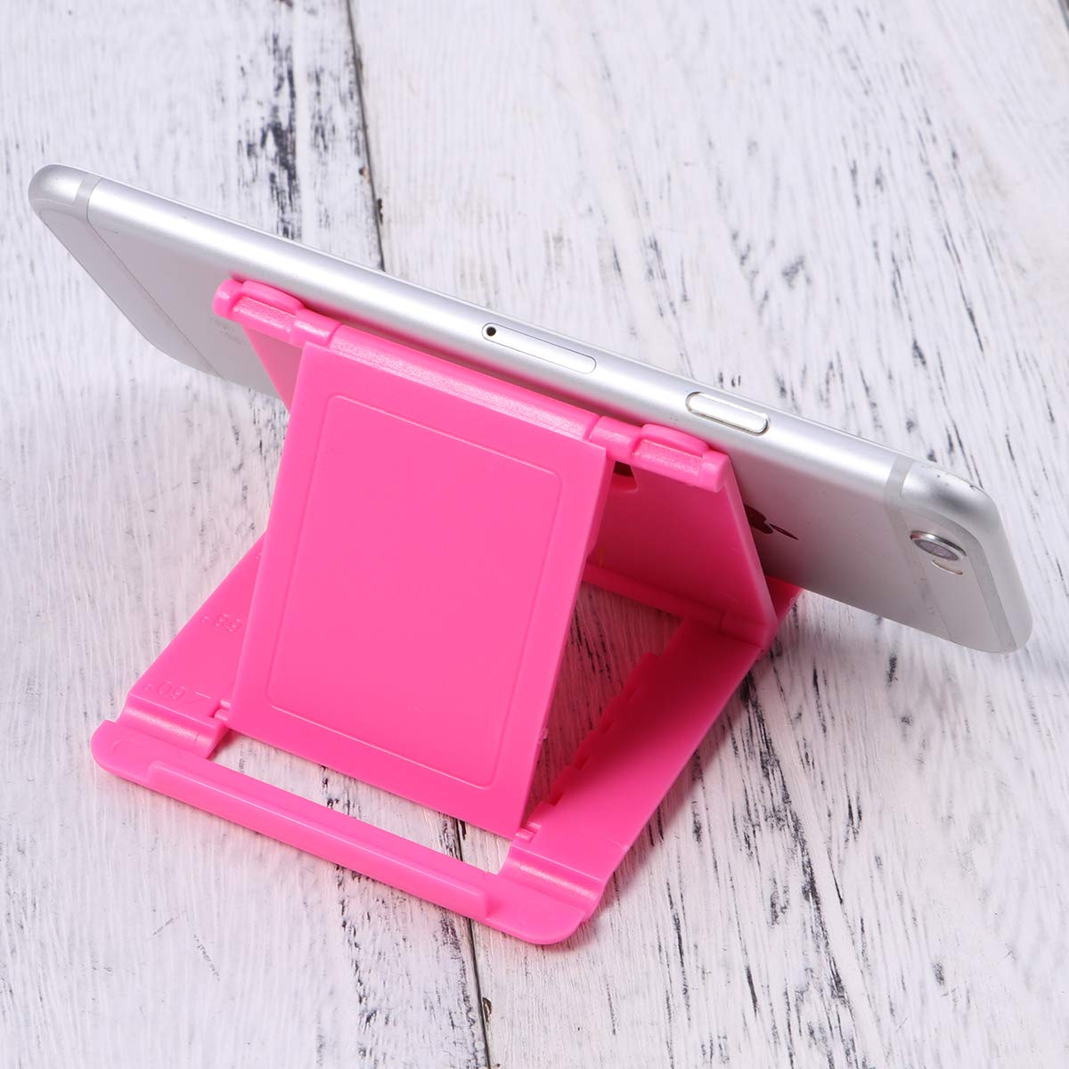 UKCOCO Tablet Stand & Phone Holder - Adjustable Kickstand for iPad, iPhone, Samsung - Portable Desktop Mount for Office, Home, Kitchen (Pink) - Perfect for Video Calls, Reading, Cooking & Hands-Free Viewing