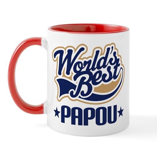 White/Red Inside - Papou (Worlds Best) Mug