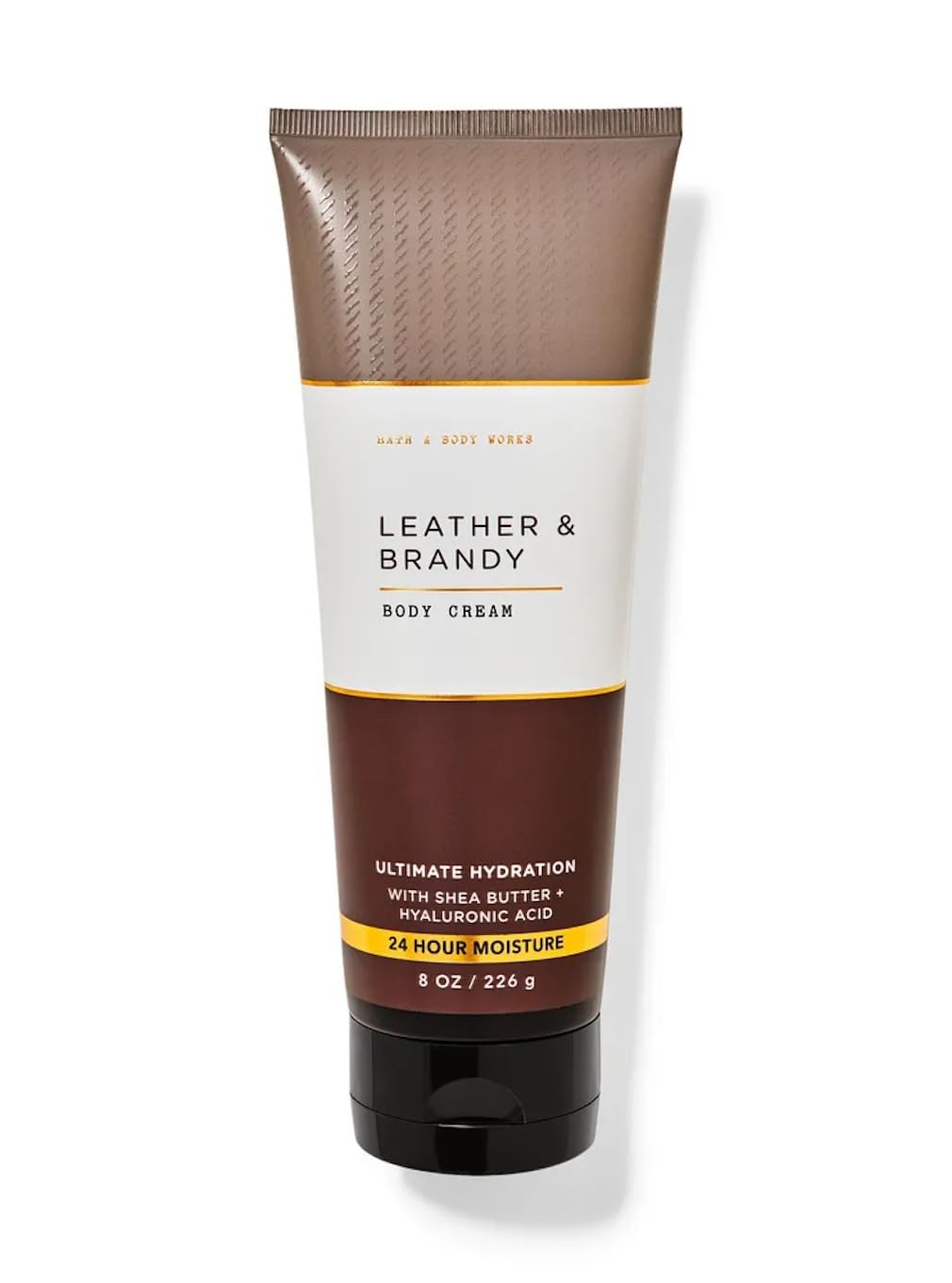 Bath and Body Works Men's Body Cream 8 oz - Leather & Brandy Scent | Hydrating Moisturizer for Dry Skin | Perfect for Daily Use & Gifts