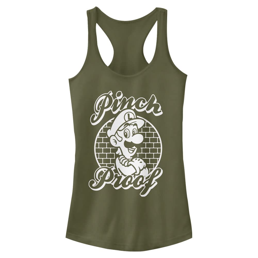 Fifth Sun Women's Nintendo Luigi Racerback Tank Top - Breathable & Comfortable Gaming Tee for Cosplay, Casual Wear & Summer Outfits