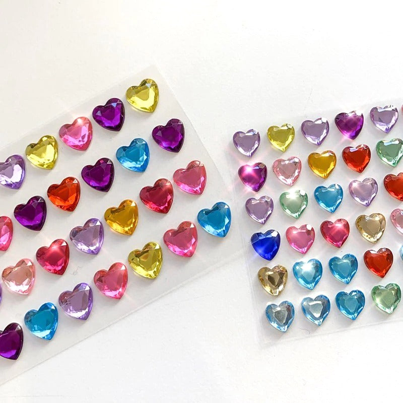 3D Heart Shiny Stickers - Glittering Decorative Stickers for Scrapbooking, DIY Crafts, Journals, and Gift Wrapping - Perfect for Valentine's Day, Weddings, and Party Decorations
