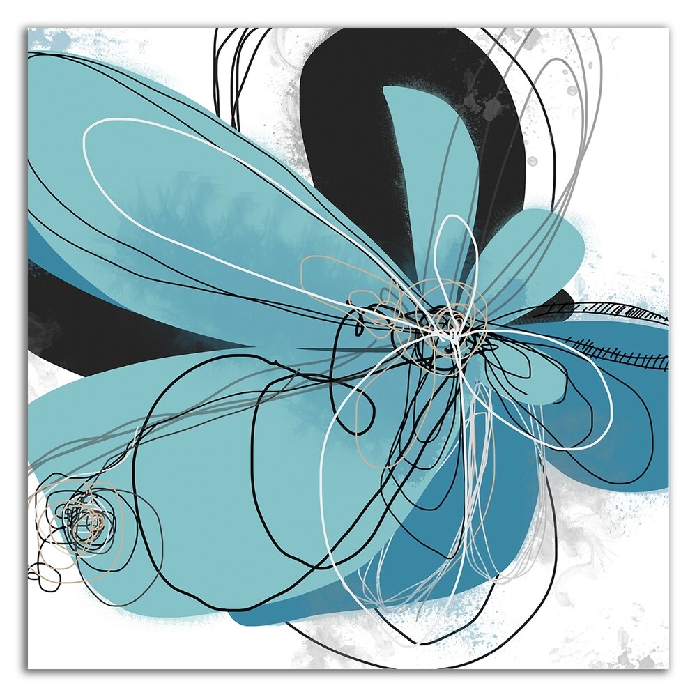 Azul Poetry 2 by Jan Weiss - Premium Canvas Wall Art Print - Ready to Hang - Perfect for Living Room, Bedroom & Office Decor