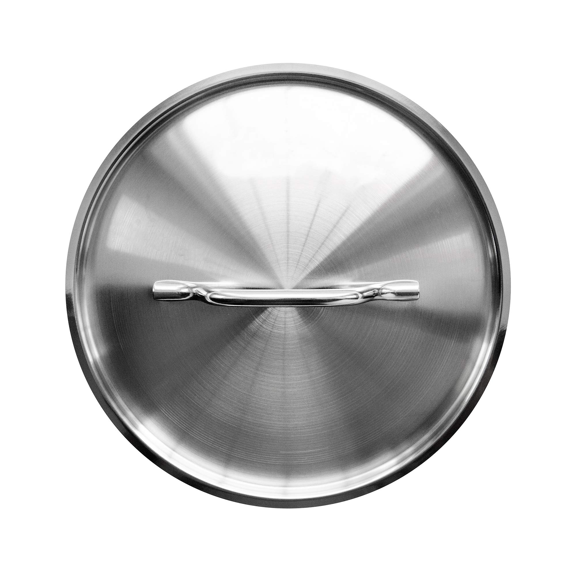 Update International SPS-20 20-Quart Silver Induction Stock Pot - Professional Commercial Kitchen Cookware for Soup, Stew & Large Batch Cooking