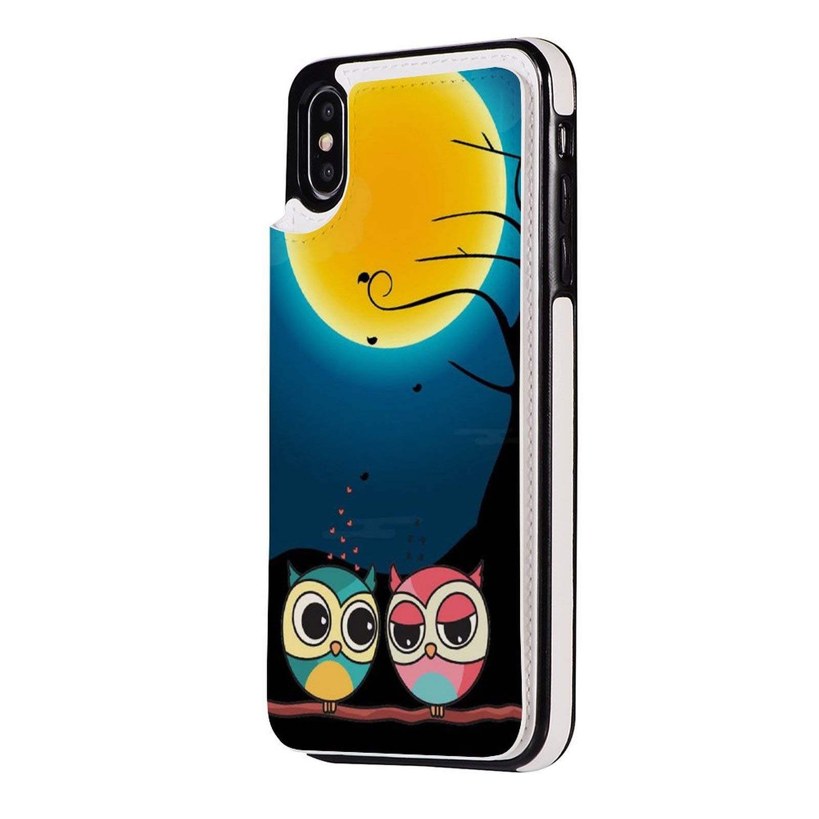 Premium Owl Design Leather Wallet Case for iPhone Xs MAX - TPU Protective Cover with Card Slots & Magnetic Closure | Perfect for Business, Travel & Everyday Use