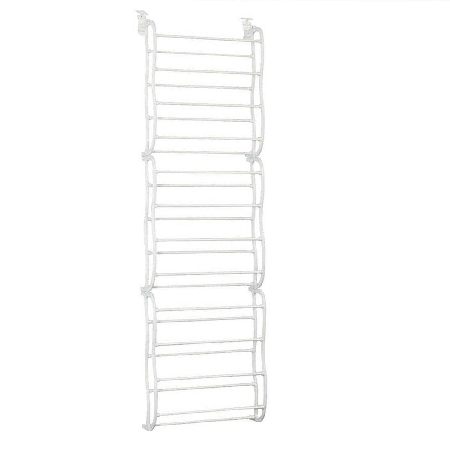 CompreDH Over-The-Door Shoe Rack Organizer - Holds 36 Pairs of Shoes, Space-Saving Wall Mounted Closet Storage Solution for Bedroom, Entryway & Dorm Organization