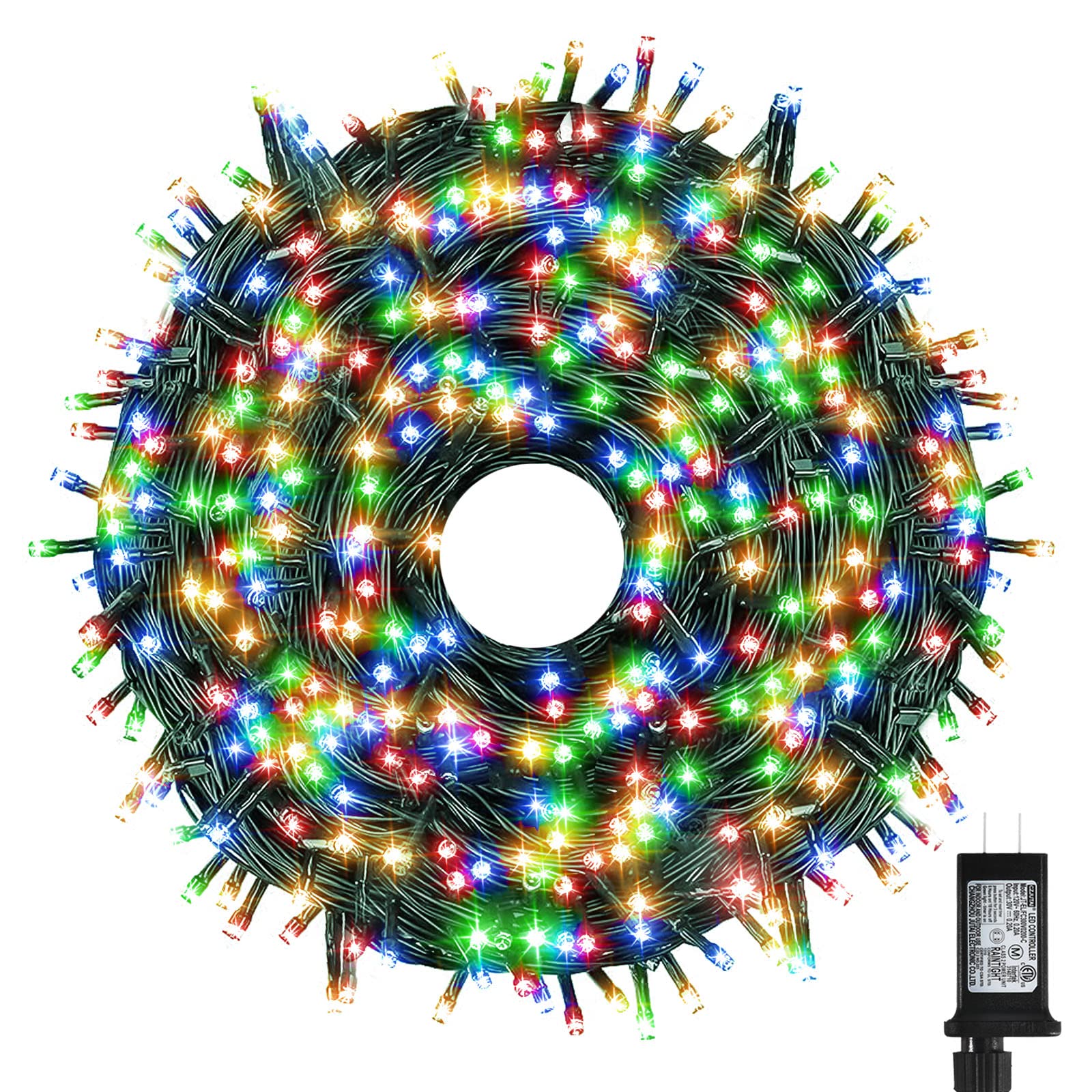 800 LED Christmas String Lights Outdoor - 327ft Waterproof Fairy Twinkle Lights with 8 Modes & Timer, Color Changing Holiday Decorations for Xmas Tree, Home, Party, Indoor/Outdoor Use - Perfect for Christmas, New Year, Winter Festival Decorations