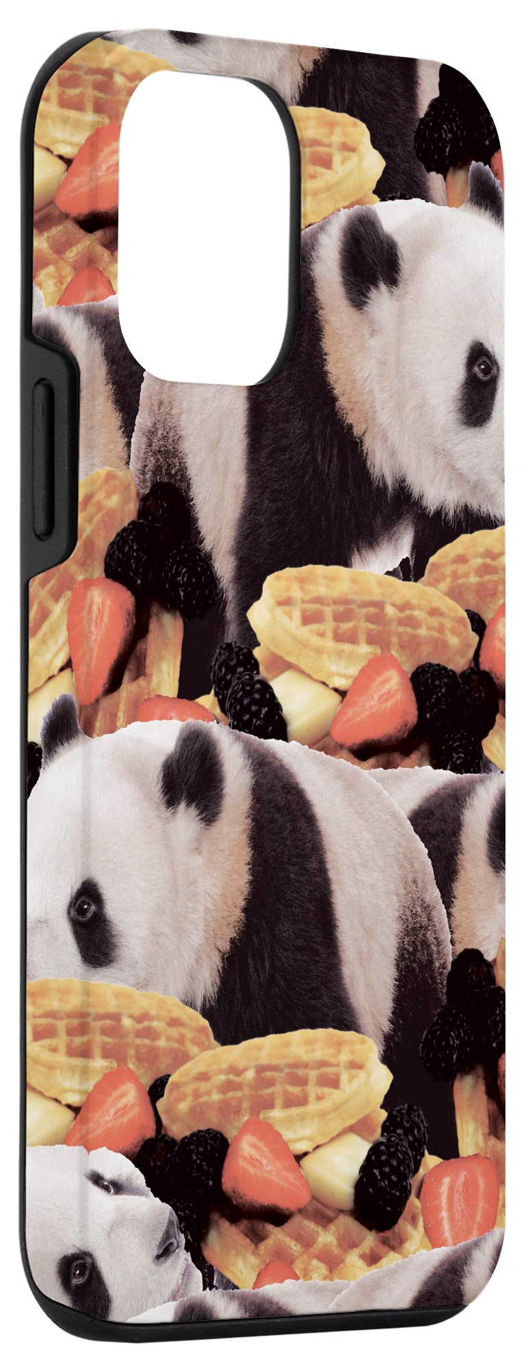 Funny Panda Waffles iPhone 12 Mini Case - Cute Cartoon Animal Protective Cover with Crazy Collage Design | Perfect for Daily Use, Gifts & Panda Lovers
