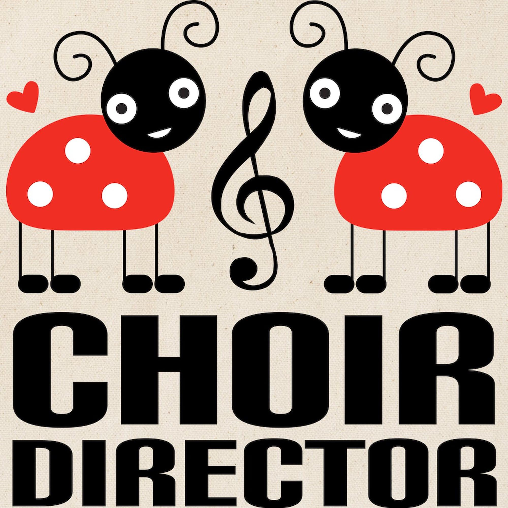Cute Choir Director Ladybug Tote Bag - Natural Canvas Reusable Shopping Bag for Women | Perfect for Groceries, Work, School & Church