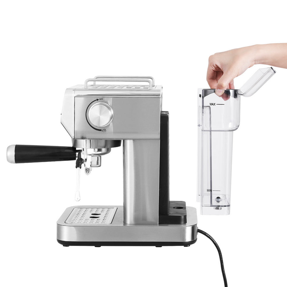 Devanti 20 Bar Pressure Espresso Coffee Machine - Professional Cafe Maker for Home & Office Use | Perfect for Lattes, Cappuccinos & Americanos