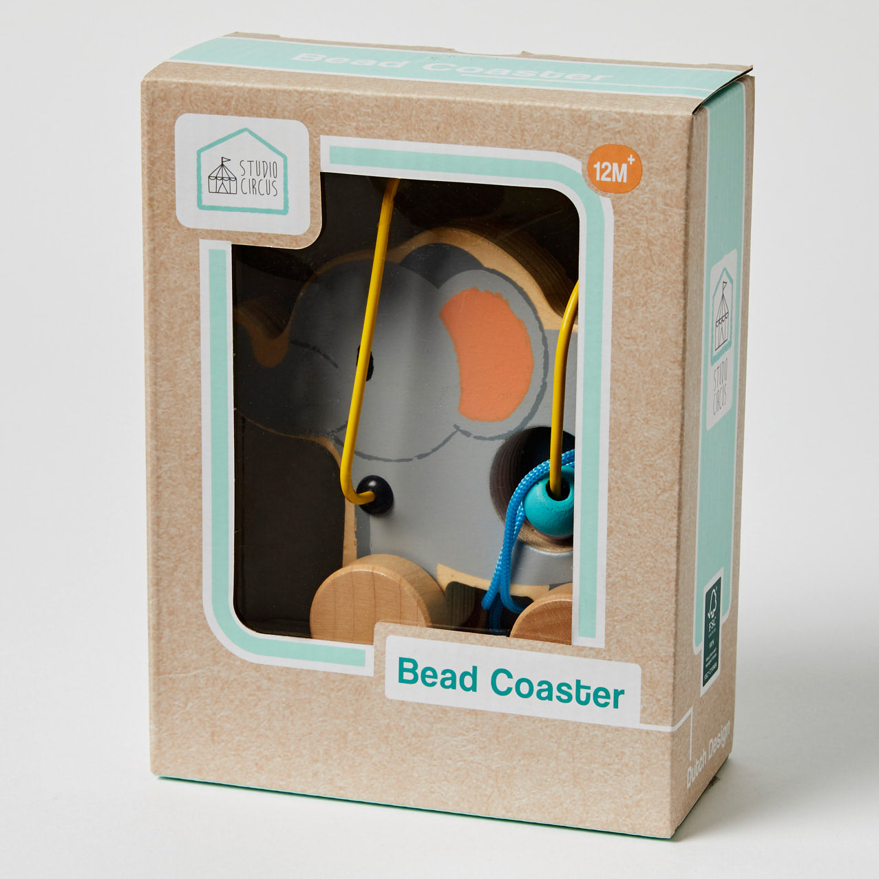 Elephant Rolling Bead Coaster - Unique Wooden Drink Holder & Decorative Table Accessory for Home, Office, or Gift - Perfect for Coffee, Tea, and Beverage Protection