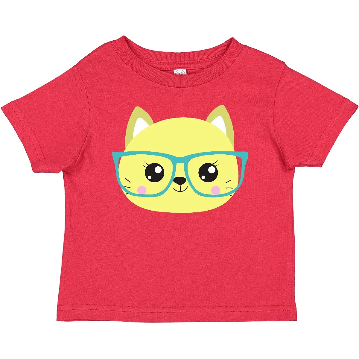 Inktastic Hipster Cat with Glasses - Cute Kitten Baby T-Shirt for Cat Lovers | Perfect Gift for Pet Owners & Fun Casual Wear