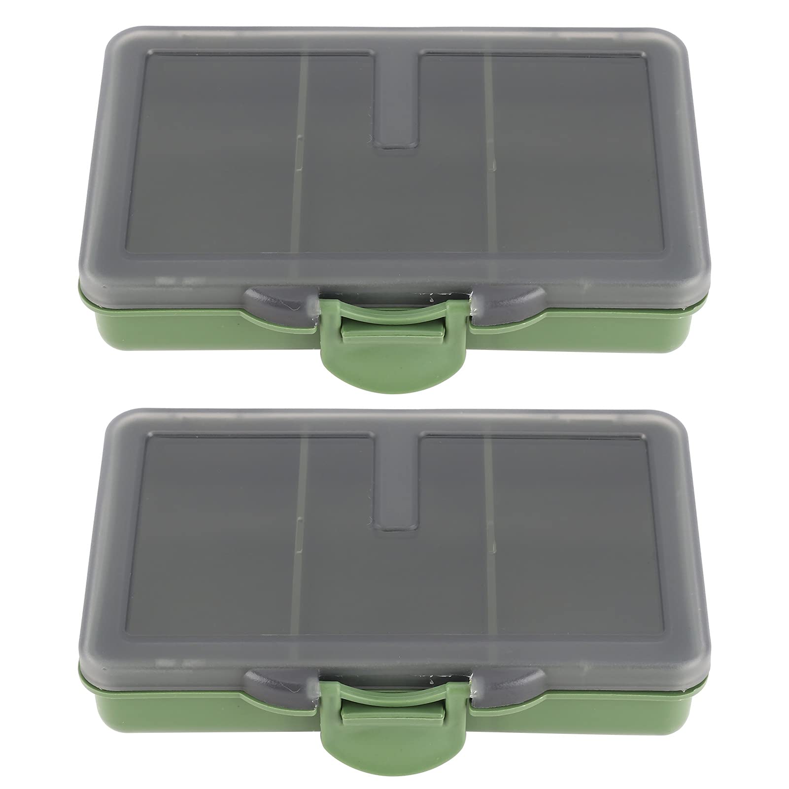 HERCHR 2-Pack Waterproof Fishing Tackle Box - Portable Carp Fishing Gear Storage Organizer with Adjustable Dividers - Perfect for Freshwater, Saltwater, and Fly Fishing Accessories