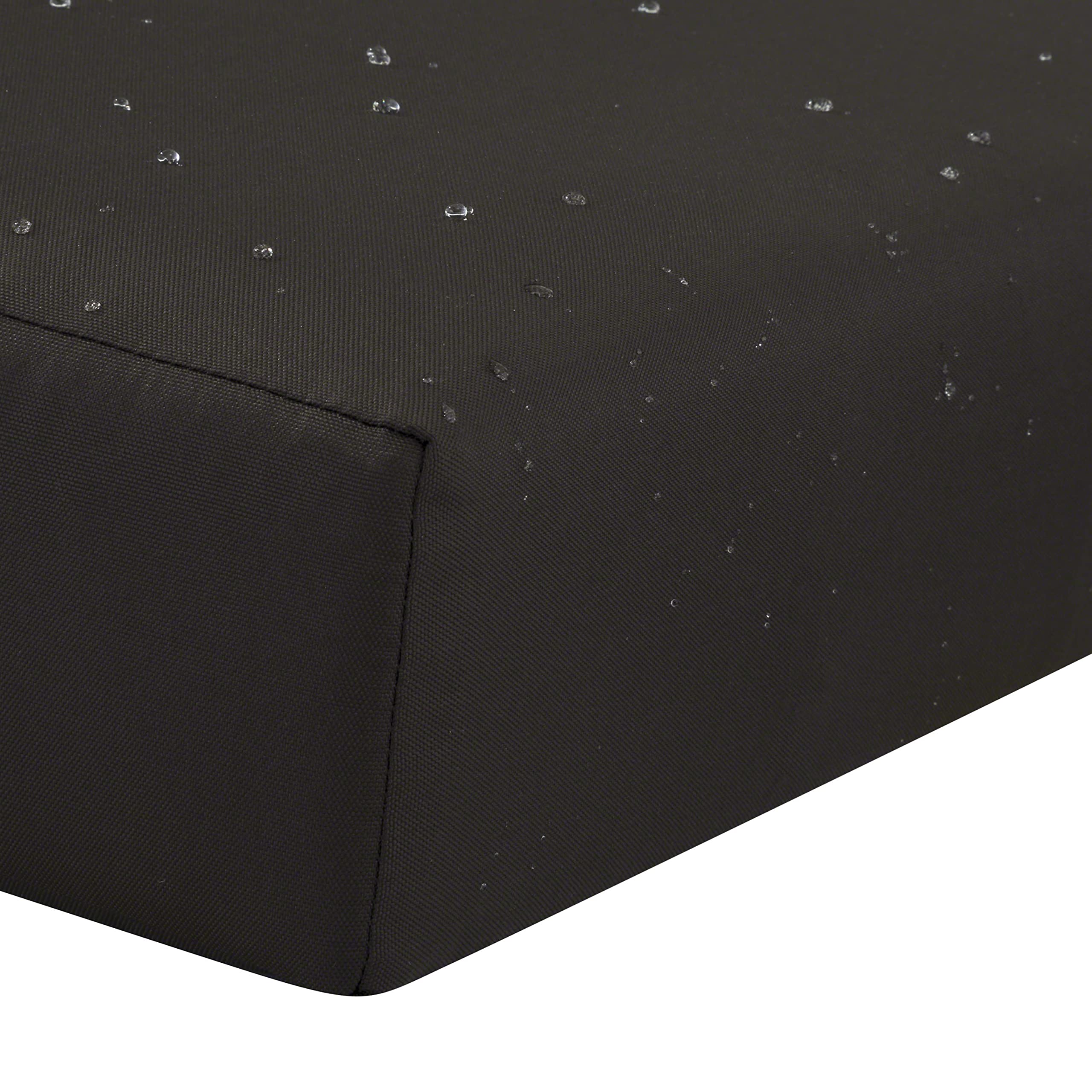 Classic Accessories Ravenna Water-Resistant 17x15x2 Inch Patio Seat Cushion in Espresso - Perfect for Outdoor Chairs, Loungers, and Garden Furniture
