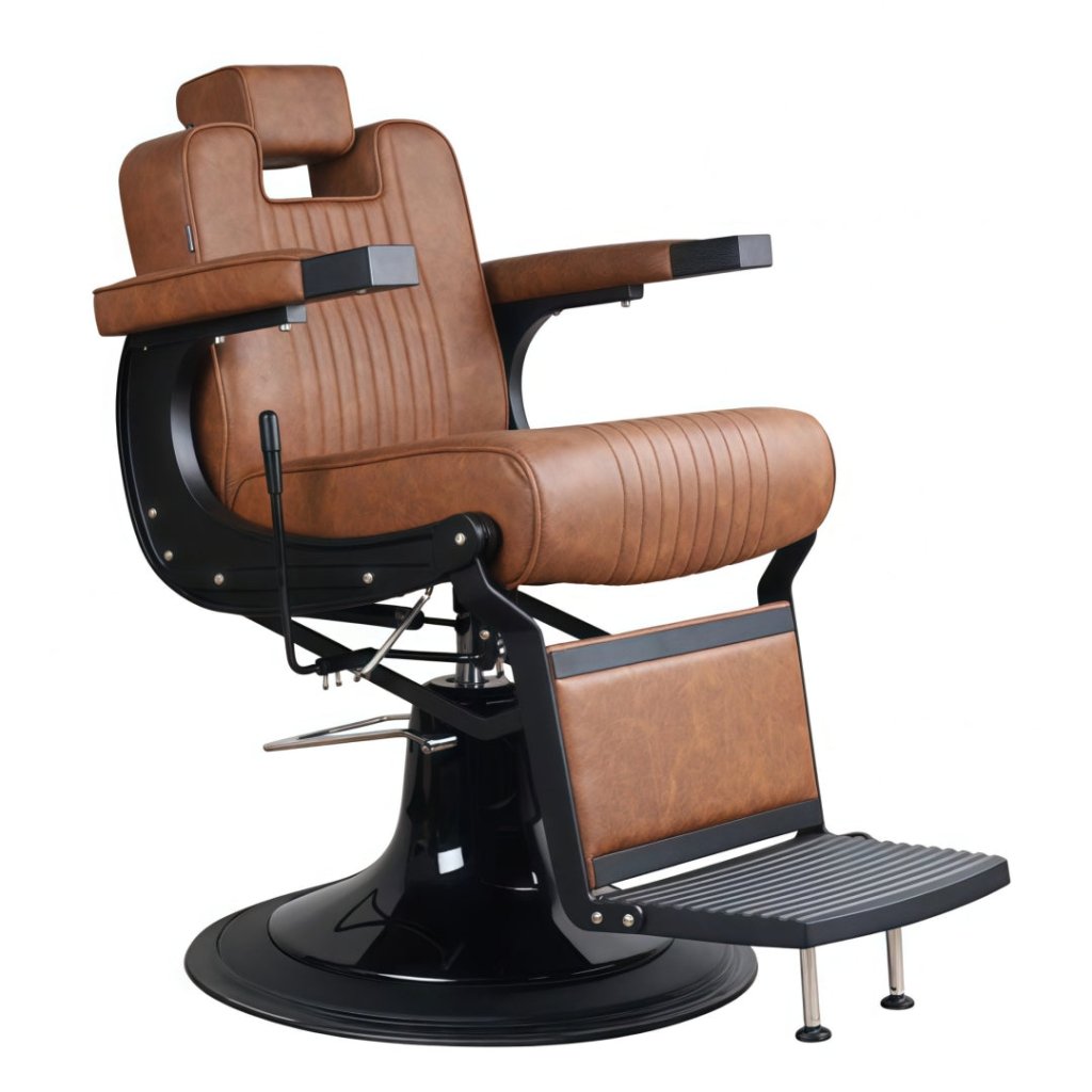 Greenlife Ninja Advance Modern Classic Hydraulic Salon Barber Chair - Professional Hair Cutting Styling Chair for Barbershops & Salons - Heavy Duty Adjustable Hydraulic Stylist Chair with Headrest & Footrest