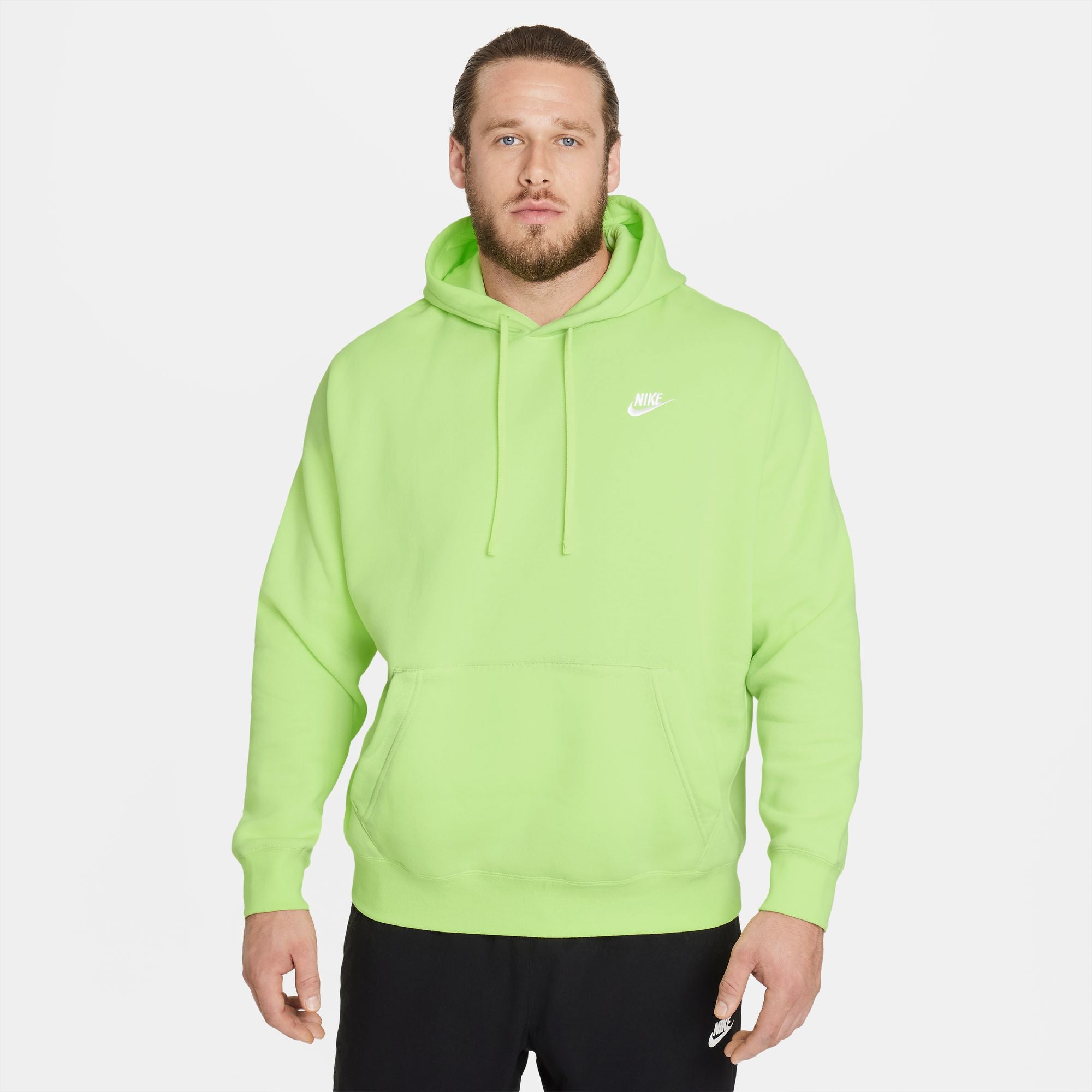 Nike Men's Sportswear Club Fleece Hoodie with Left Chest Logo - Comfortable & Stylish for Casual Wear, Gym, and Outdoor Activities