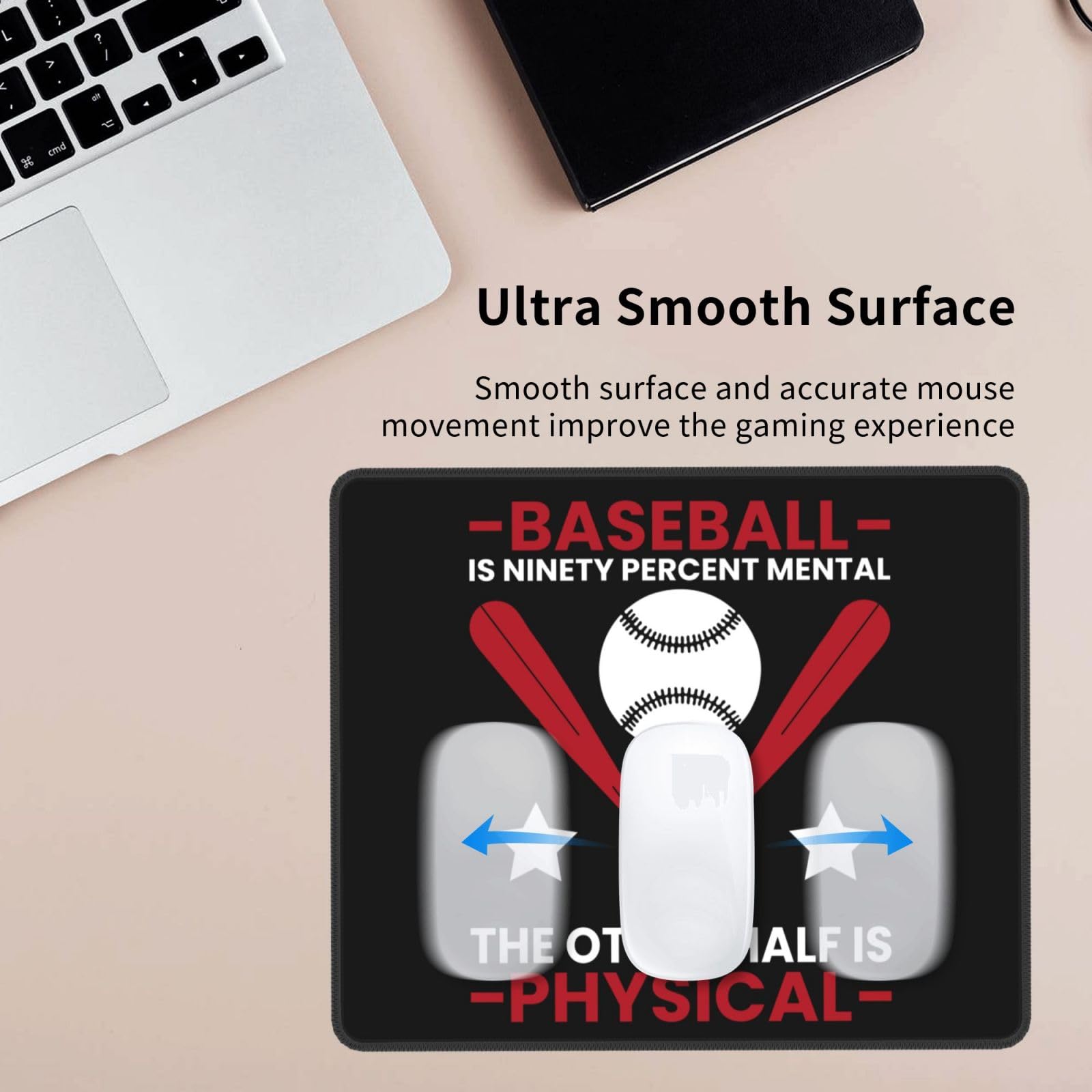 SIYTUAU 10x12 Inch Baseball-Themed Mouse Pad - Waterproof, Non-Slip Rubber Gaming Mousepad for Office & Laptop Use | Perfect for Baseball Fans, Gamers & Workstations