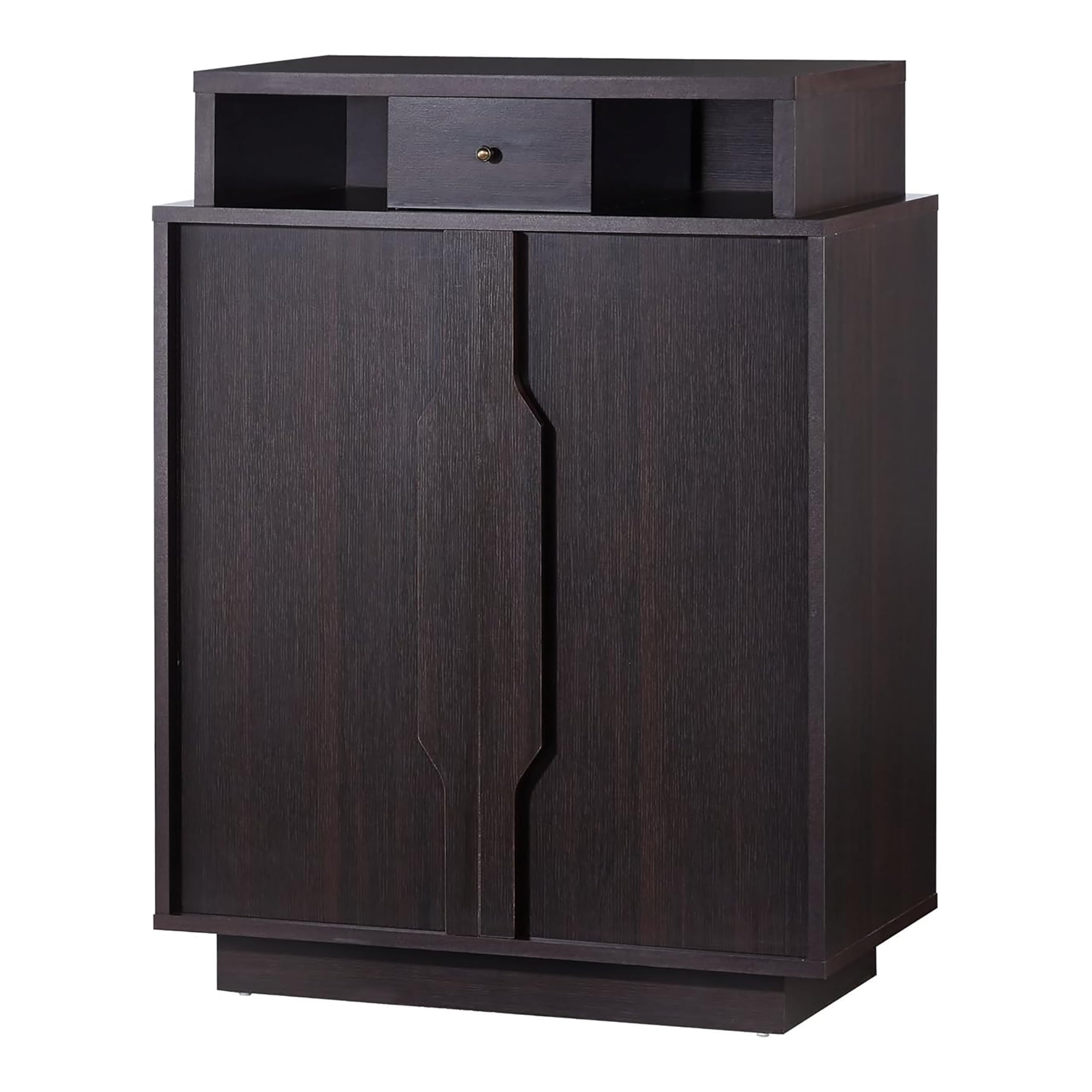 ioHOMES Marnie Modern Shoe Storage Cabinet with 5 Extra Shelves - Espresso Finish Entryway Organizer for Shoes, Boots & Accessories | Perfect for Closet, Bedroom & Mudroom Organization