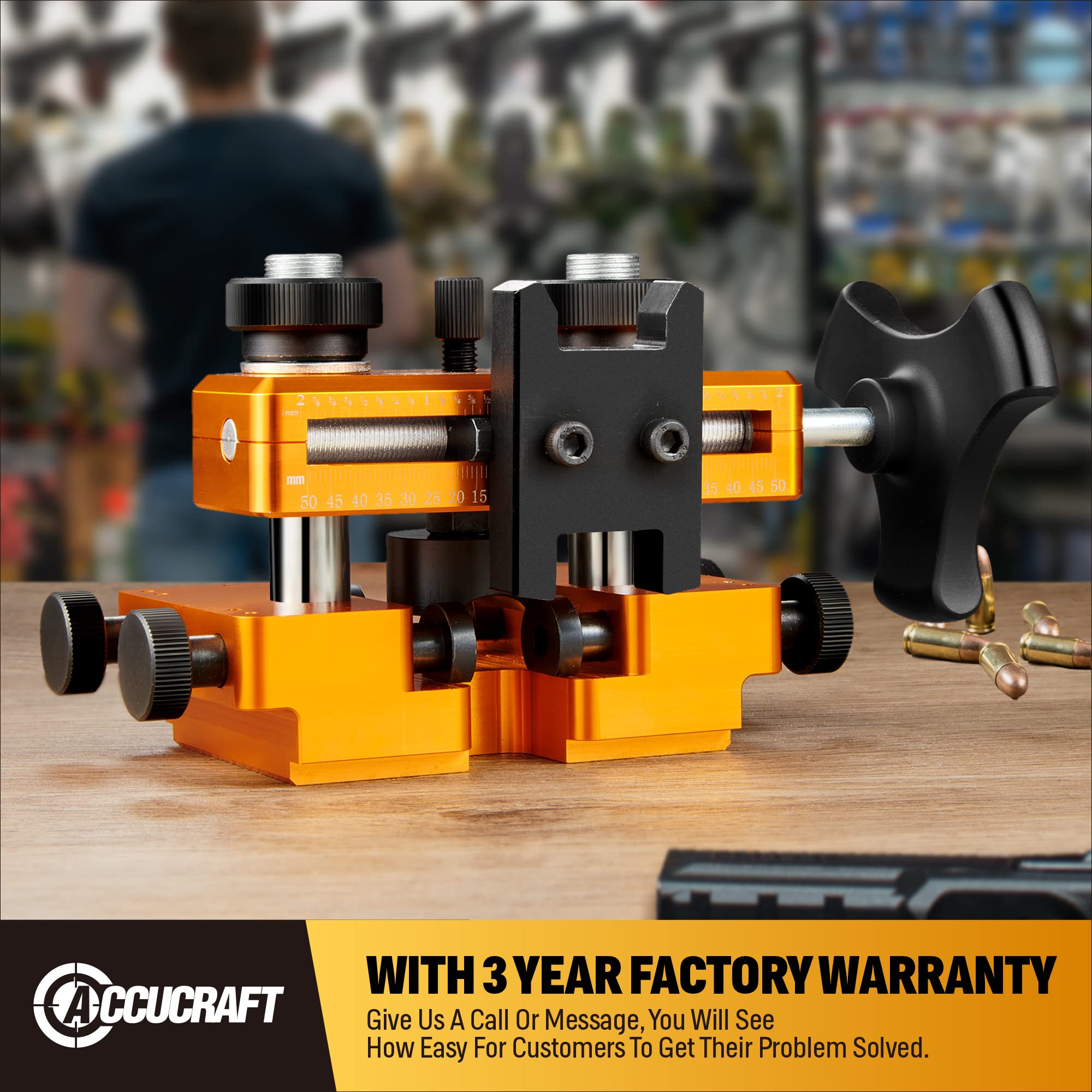 Upgraded Sight Pusher Tool - High Precision Rotatable Sight Prong for Front & Rear Sights | Durable Aluminum Frame | Perfect for Gunsmithing, Pistol & Rifle Sight Adjustment & Removal | Professional Firearm Maintenance Accessory