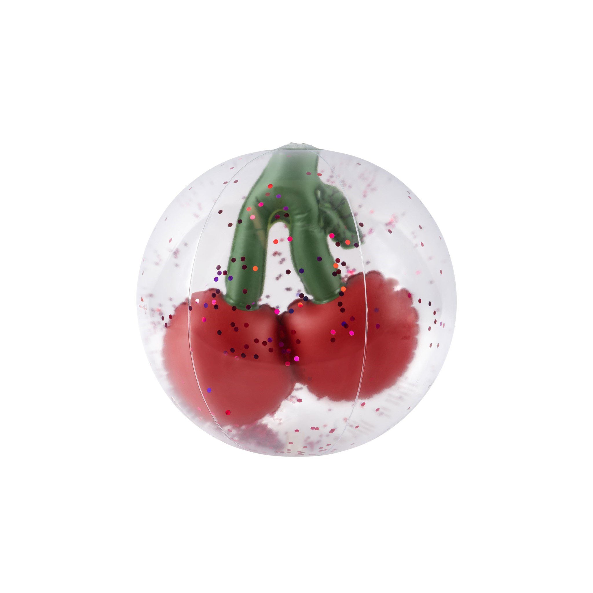 KONGES SLØJD Cherry Beach Ball - Inflatable Pool Toy for Kids, Summer Water Fun, Outdoor Play, Cherry Design | Perfect for Pool Parties, Beach Trips, and Backyard Swimming