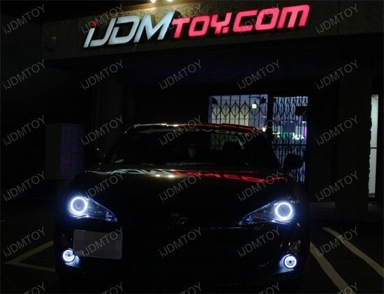 18W High Power 6 LED Fog Lights with Halo Rings - Compatible with Scion FRS & Subaru BRZ - Durable Off-Road Driving Lights for Night Visibility and Style Enhancement