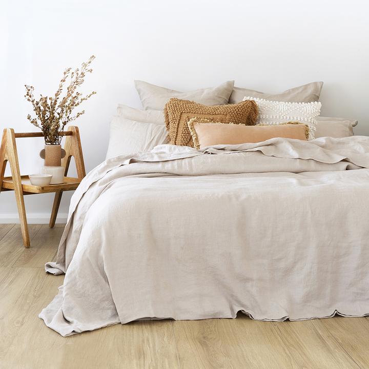Premium French Linen Quilt Cover Set by Bambury - Soft & Breathable Bedding for All Seasons | Perfect for Master Bedroom, Guest Room & Vacation Homes