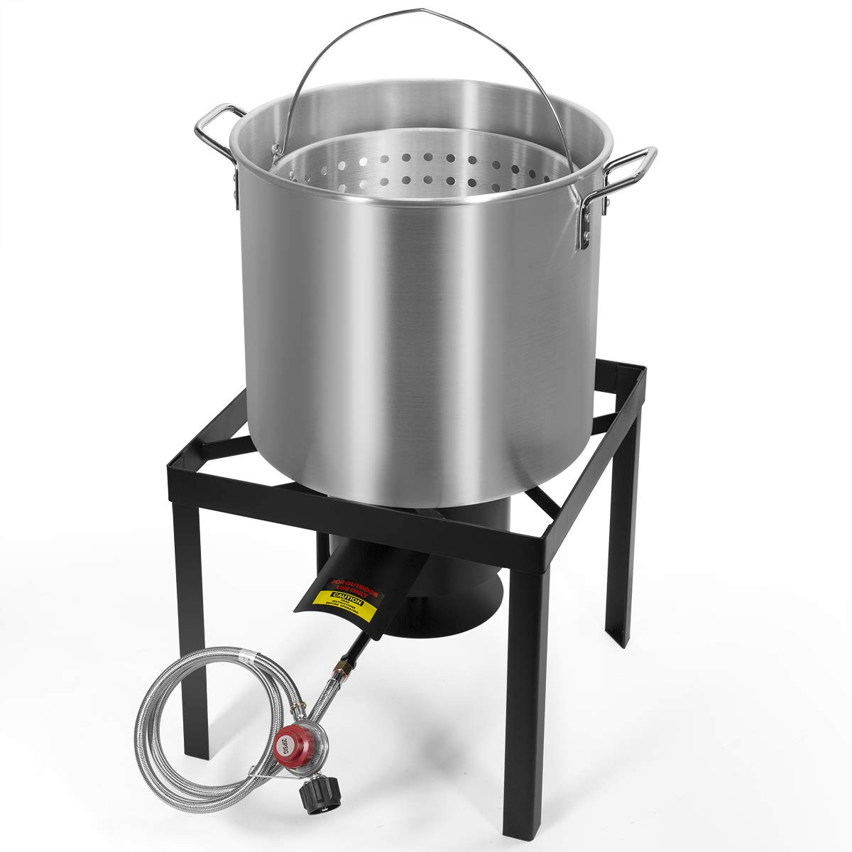 Barton X-Large 64 Qt Aluminum Turkey Fryer with 100,000 BTU High-Pressure Burner - Perfect for Outdoor Cooking, BBQ, Clam Bakes & Large Gatherings