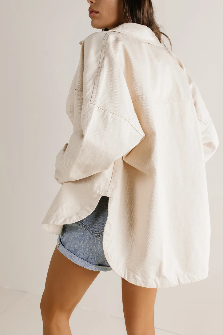 Holland Denim Shacket Jacket for Women - Cozy Oversized Denim Shirt Jacket - Casual Outerwear for Fall & Winter - Perfect for Layering, Street Style, and Everyday Wear