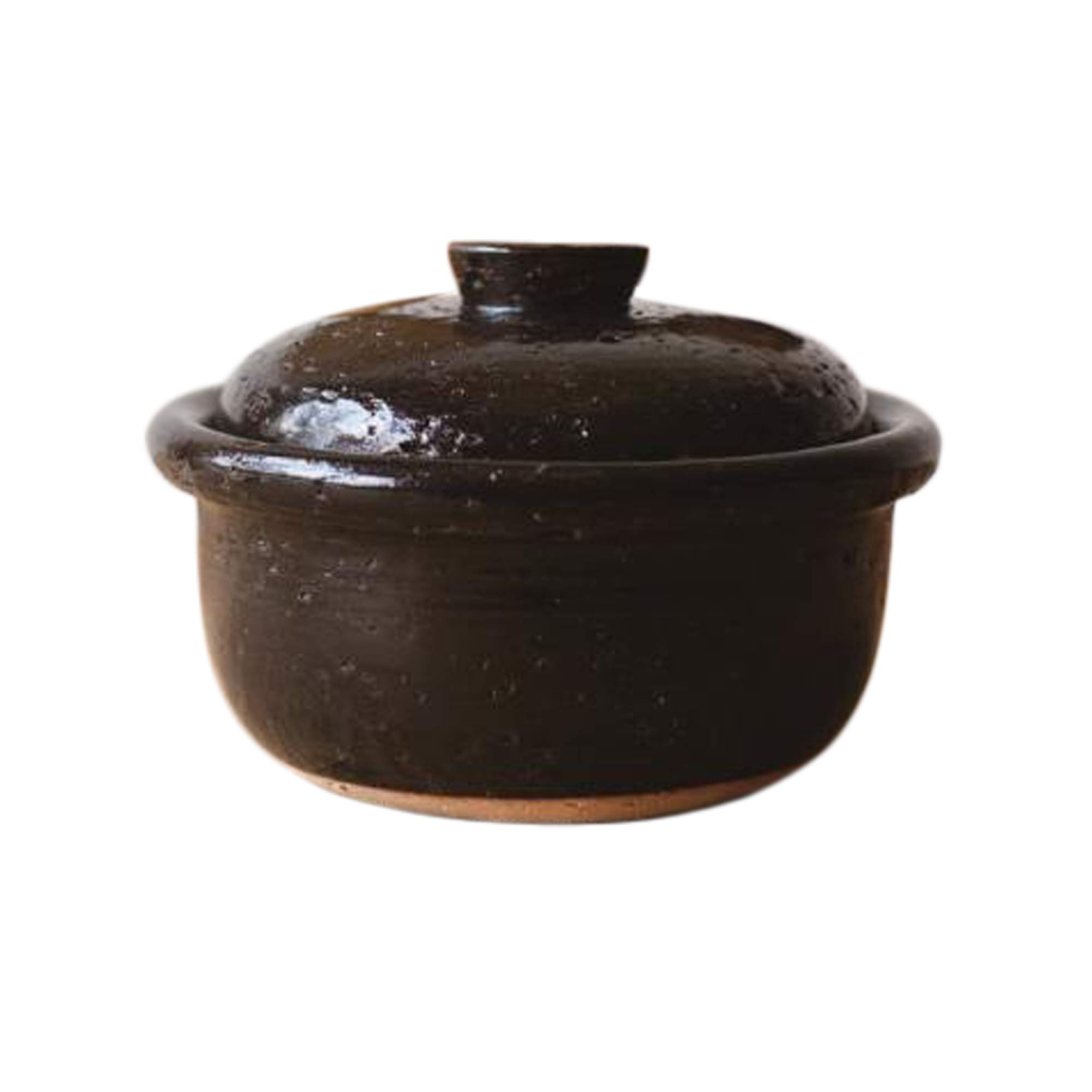 Premium Japanese Donabe Clay Rice Cooker - 2 Go (1200cc) Traditional Black Pot for Perfect Sticky Rice, Sushi & Hot Pot - Ideal for Home Cooking & Authentic Asian Meals