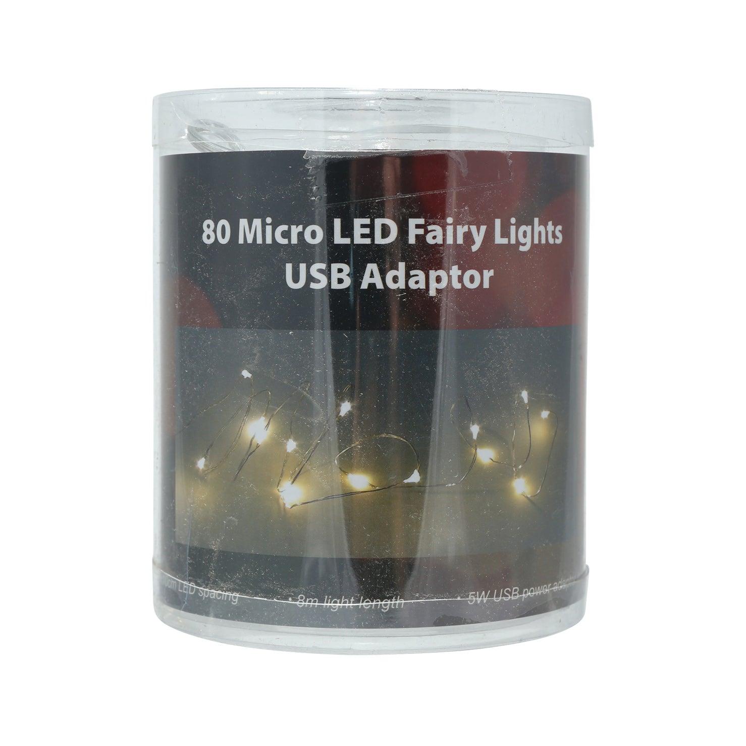 80 LED Dewdrop Fairy Lights - 8M Warm White Silver String Lights for Bedroom, Wedding, Party & Home Decor