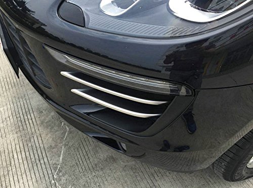 Porsche Macan 2014-2017 Matte Black Stainless Steel SUV Grille Cover - Upgrade Your Car's Front Grill for Enhanced Style & Protection