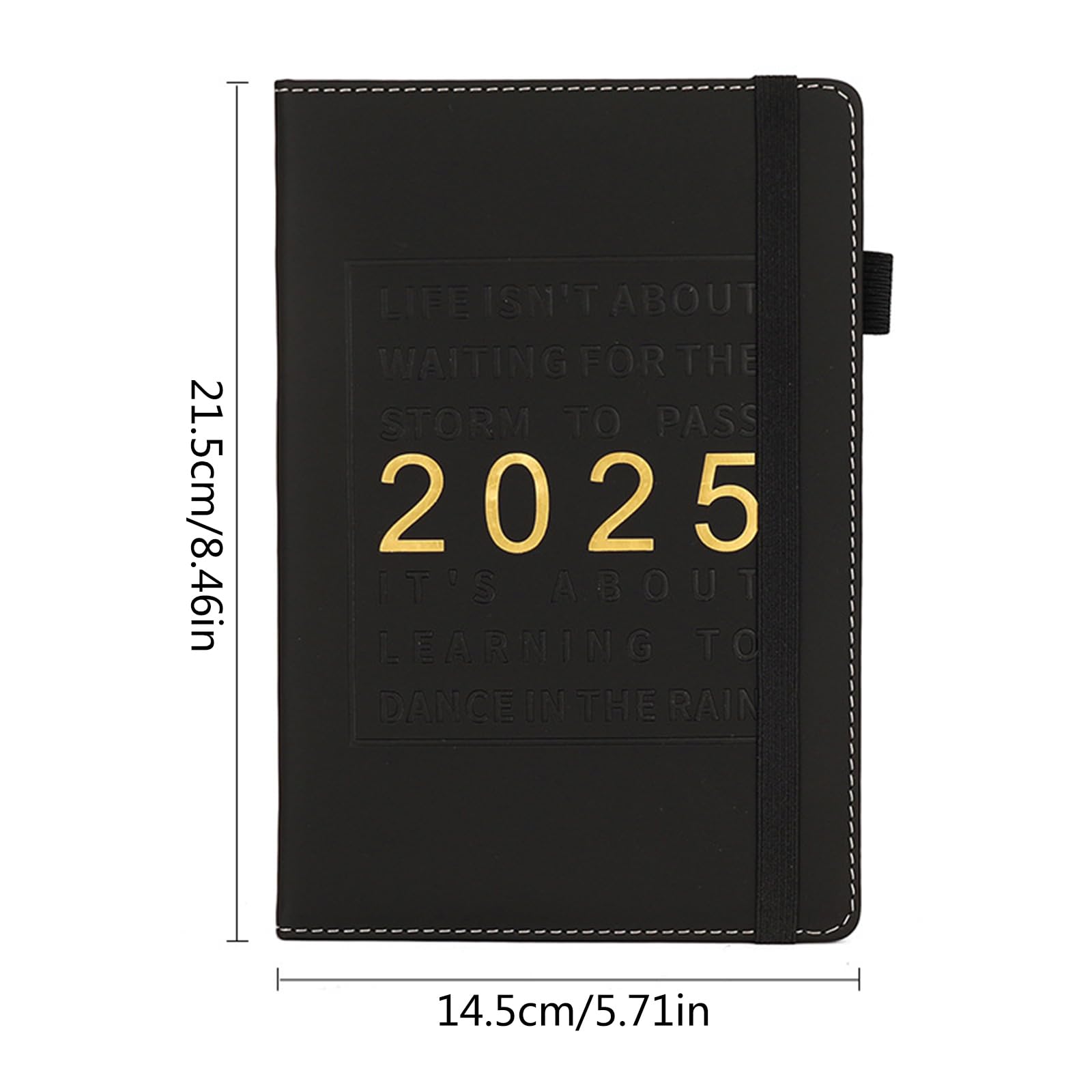 2025 Leather Planner - Academic & Weekly Monthly Planner with Elastic Band & Pen Holder - Perfect for Students, Professionals & Organizing Schedules