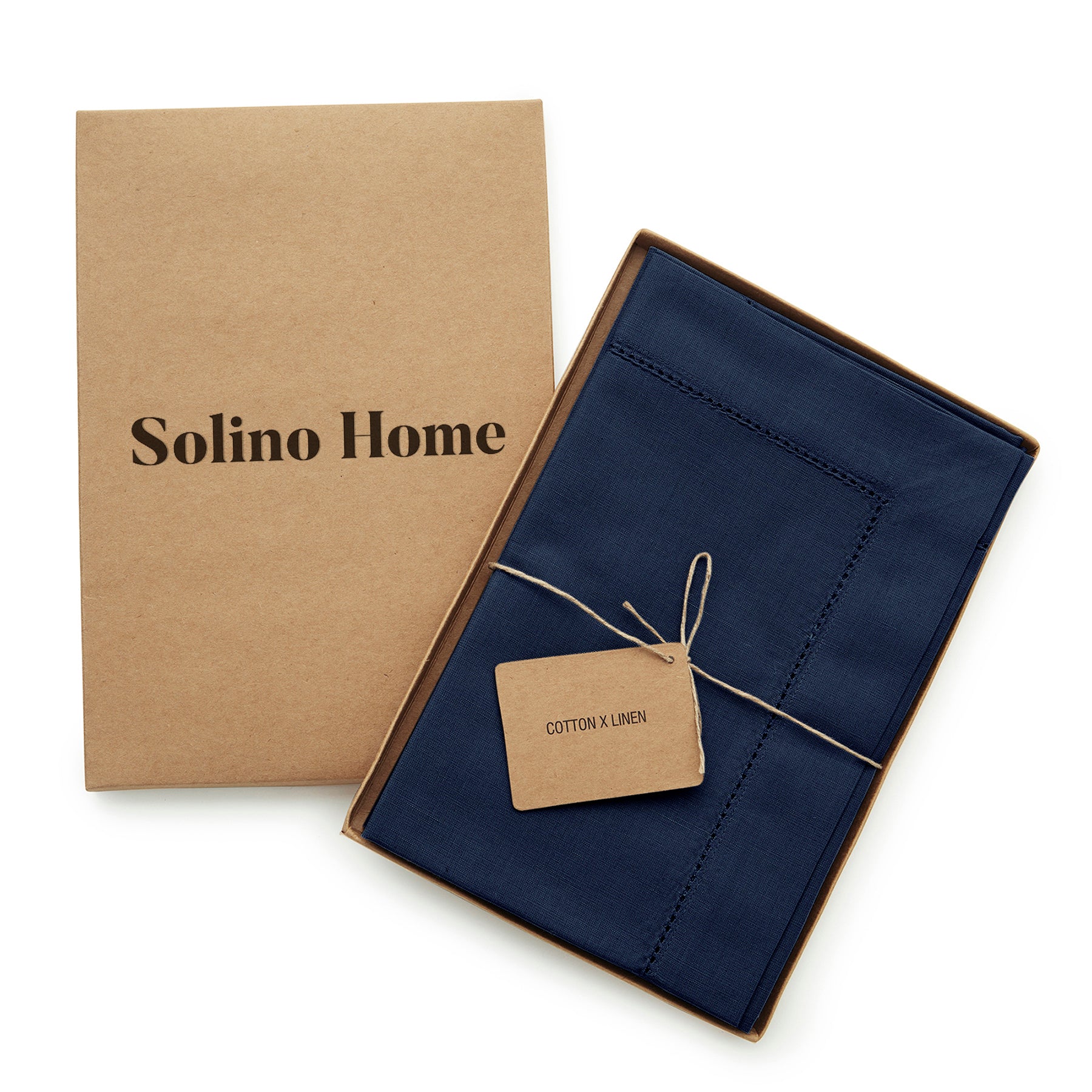 Premium Cotton Linen Hemstitch Napkins Set of 4 - Eco-Friendly Dinner Napkins for Formal Dining, Wedding, and Holiday Table Decor