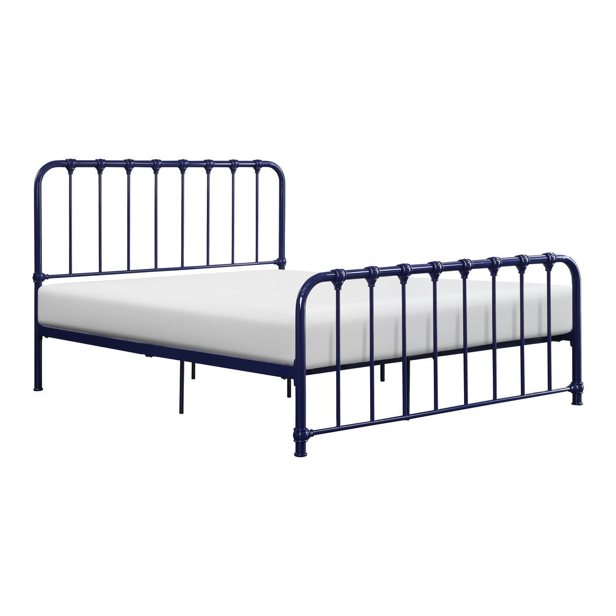 Bethany Blue Collection Queen Size Platform Bed Frame - Modern & Sturdy for Bedroom Decor & Small Spaces