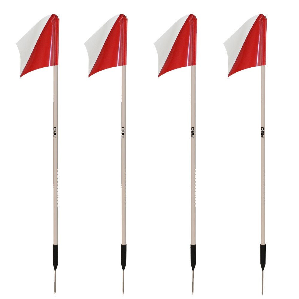 Premium Sideline Pole with Custom Club Colors Flag Sets - Perfect for Football, Soccer, and Sports Team Fan Support