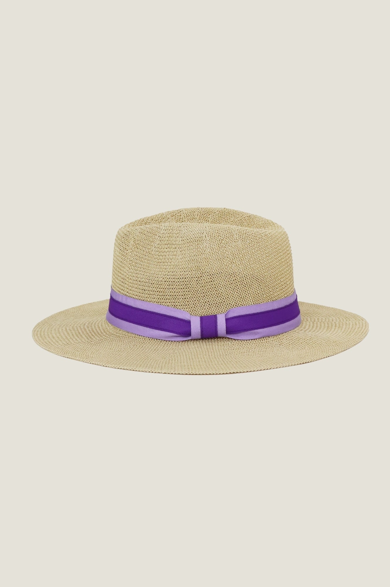 Premium Panama Hat for Women - Breathable Straw Summer Hat in Elegant Purple/Lilac - Perfect for Beach, Garden, and Outdoor Activities