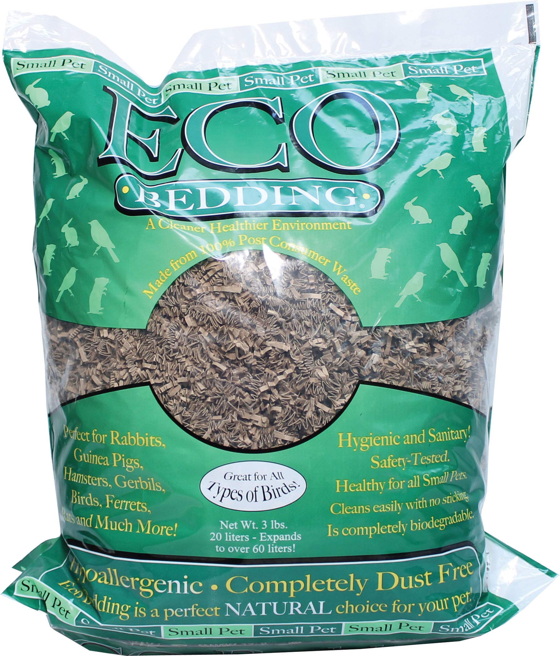 Eco-Friendly 99% Dust-Free Paper Bedding for Small Pets & Birds - Natural, Safe & Clean Nesting Material for Hamsters, Guinea Pigs & Parrots (3L) - Perfect for Cages, Nesting Boxes & Burrowing Comfort