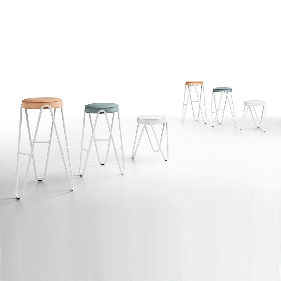 Apelle Adjustable Height Jump Counter Stool - Modern Kitchen Bar Stool for Home, Office & Cafe Use