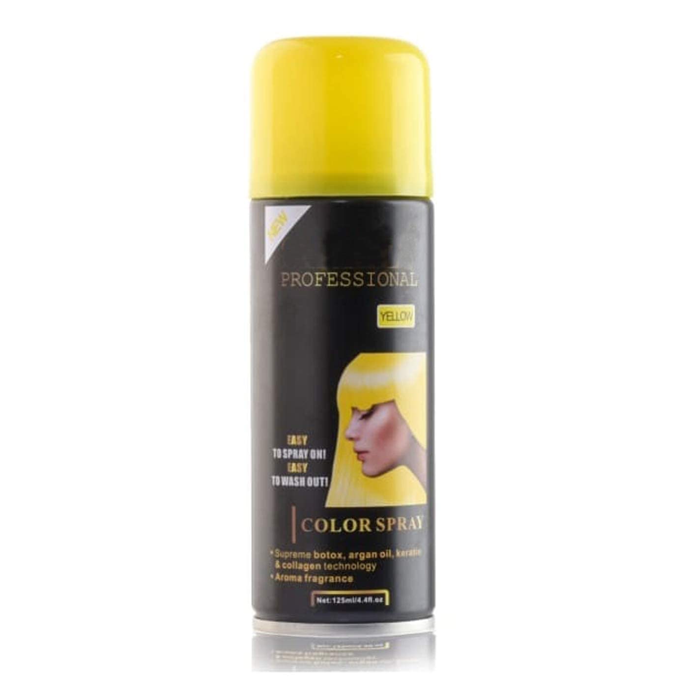HUDA GIRL BEAUTY 1-Day Temporary Yellow Hair Color Spray with Botox, Collagen & Argan Oil - Professional & Personal Use for Parties, Halloween & Cosplay