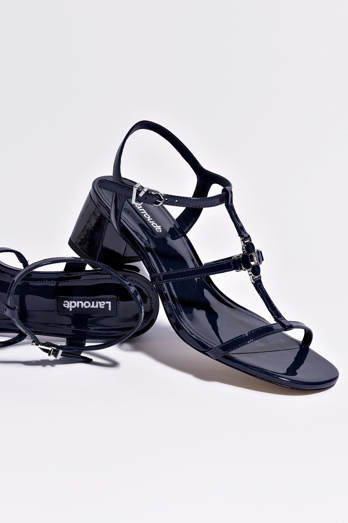 Hana Block Women's Shoes in Navy Patent Leather - Stylish & Comfortable Heels for Work, Party, and Special Occasions