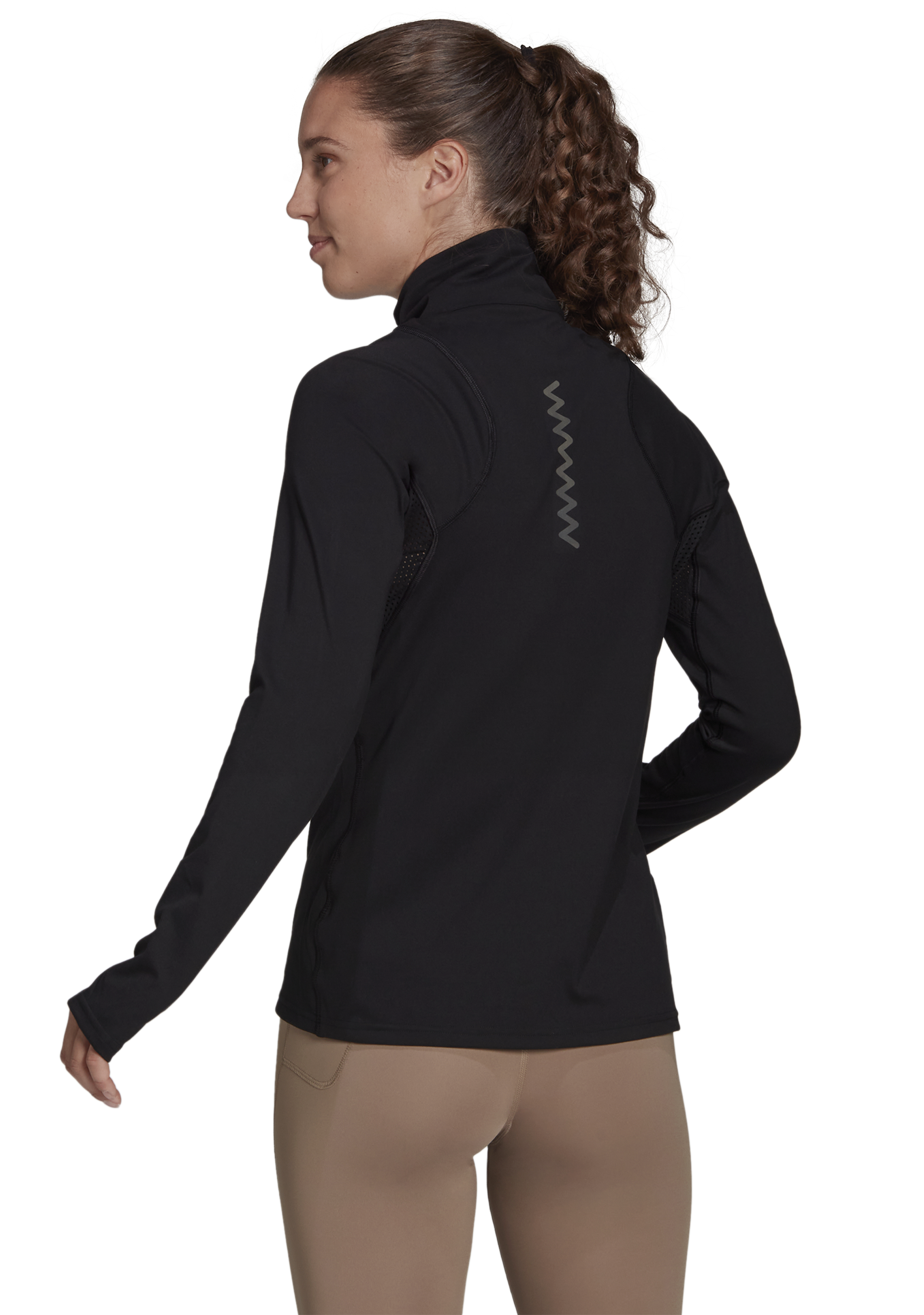 Adidas Women's Running Half Zip Long Sleeve Sweatshirt - Lightweight Workout Top for Jogging, Gym & Outdoor Activities
