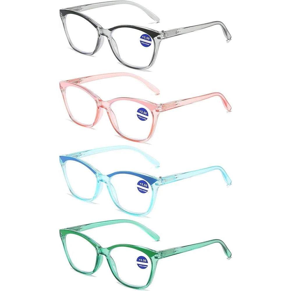 Stylish Blue Light Blocking Computer Glasses for Women with Flexible Spring Hinges - Perfect for Office Work, Gaming & Screen Time Protection
