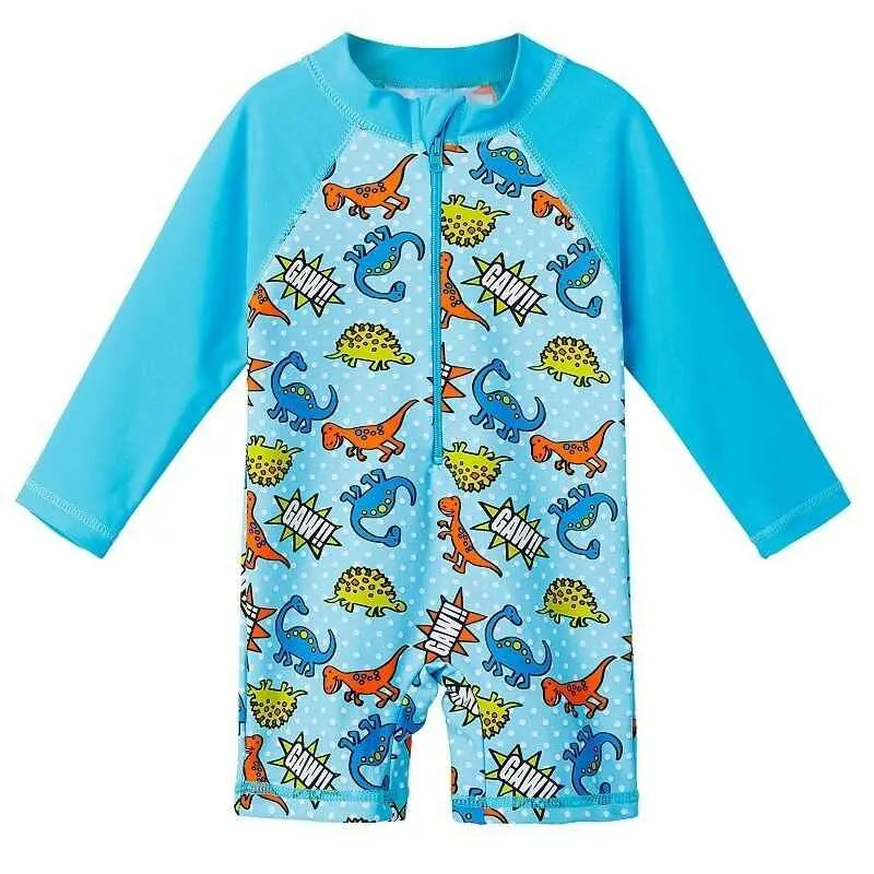 Long Sleeve Cartoon Kids Swimwear - UV Protection One Piece Bathing Suit for Boys & Girls | Perfect for Beach, Pool & Water Play