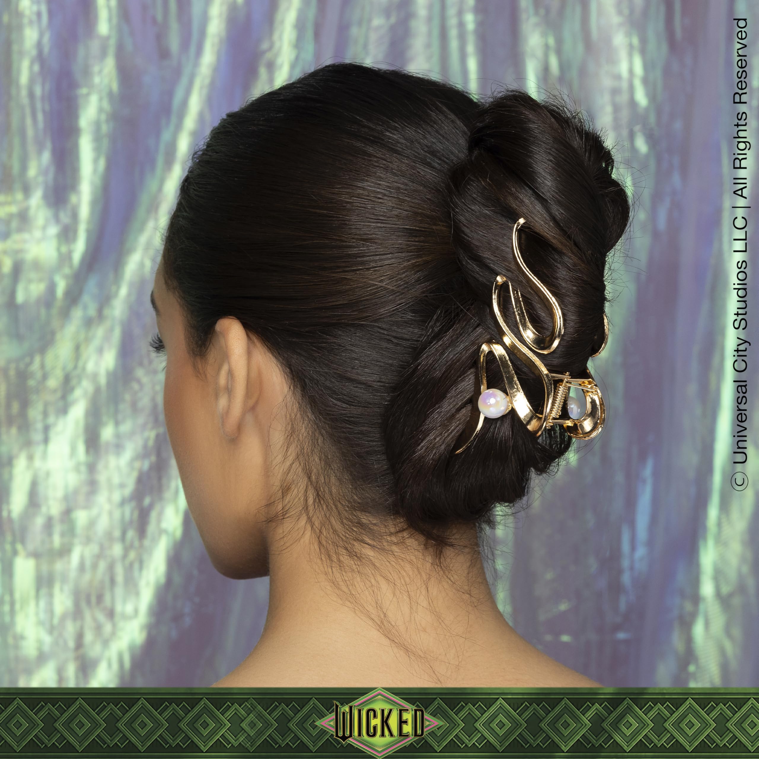Wicked Glinda Gold Claw Hair Clip for Women & Girls | Scunci by Conair | Elegant Hair Accessories for Parties, Weddings & Everyday Wear | Perfect Gift for Her