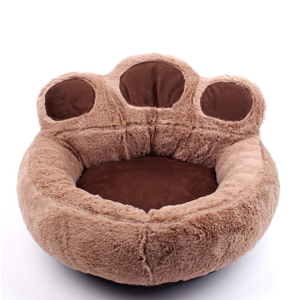 Washable Suede Pet Bed for Small Dogs - Coffee XL (73x80cm) for Cozy Winter Nights