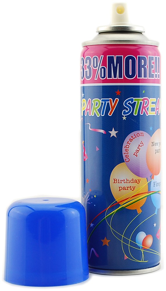96 Pack Party Streamer Spray String in a Can - Colorful Kids Party Supplies for Birthdays, Celebrations & Events - Fun for Weddings, Graduations & Festivals