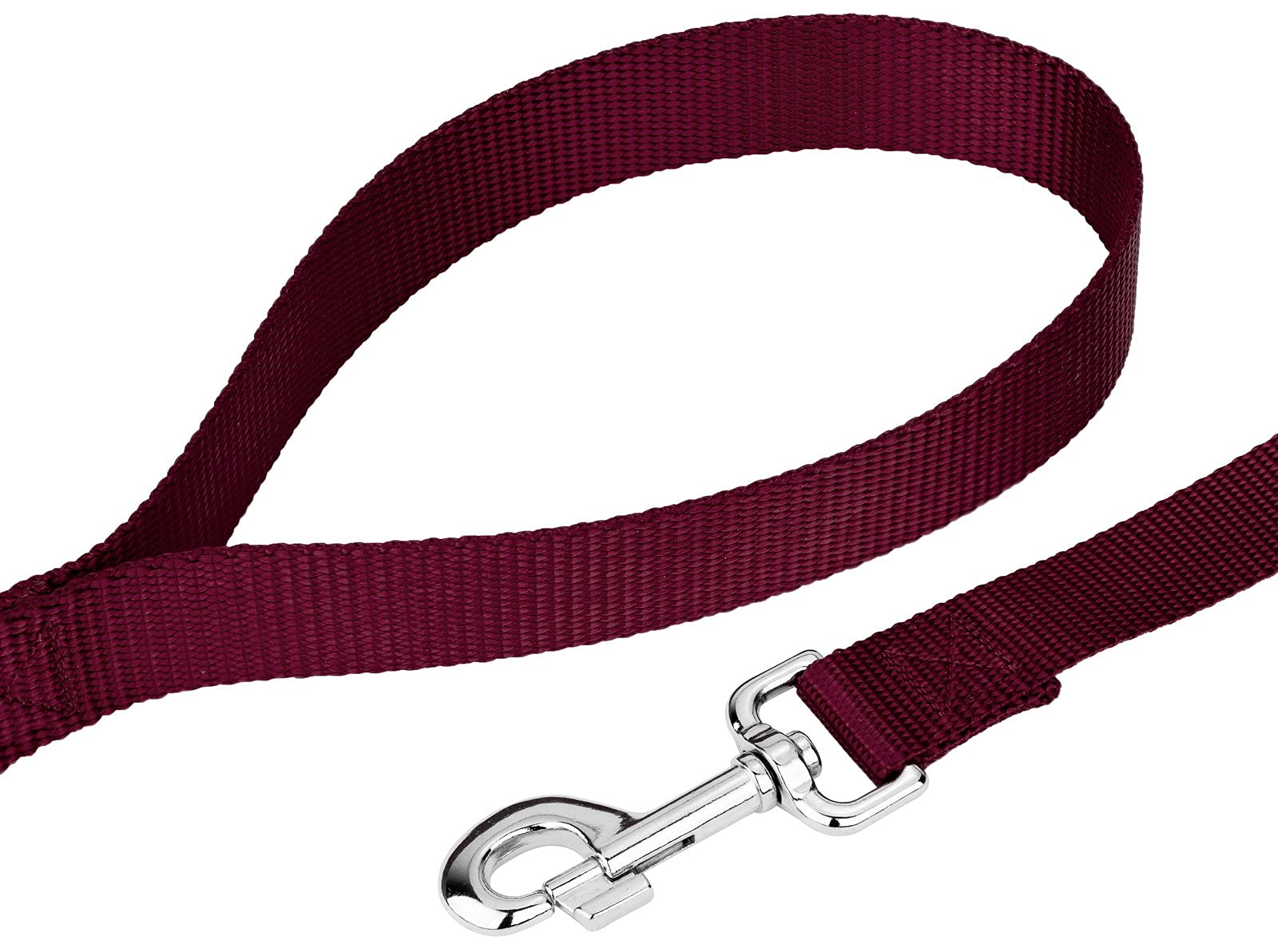 Country Brook Petz Premium Nylon Dog Collar and Leash Set - Adjustable for Small, Medium & Large Dogs, 3/4 Inch Width, Burgundy (30+ Vibrant Colors) - Perfect for Walking, Training & Outdoor Adventures