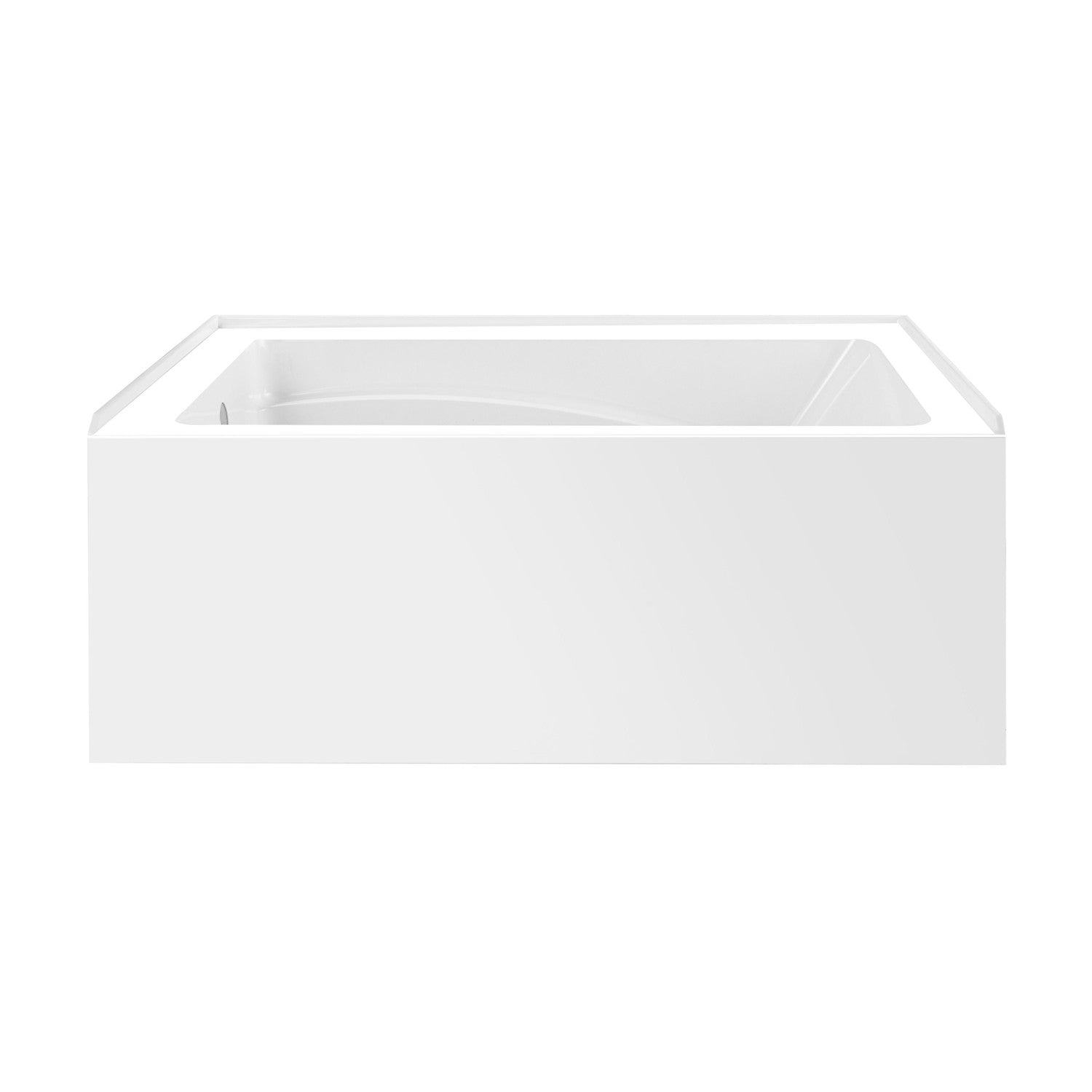 Aqua Eden VTAM5436L22T 54 Inch Acrylic Rectangular 3 Wall Alcove Bathtub - Left Hand Drain, Glossy White - Perfect for Modern Bathroom Renovations & Spa-Like Relaxation